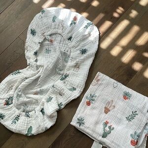 Little Unicorn Cactus Print “Prickle Pots” Swaddle and Diaper Changing Cover